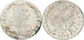 Halve Dukaton. Brabant. Antwerpen. Maria Theresia. 1753. Zeer Fraai. PVC schade. Vanhoudt 815 AN. 16,5 g.