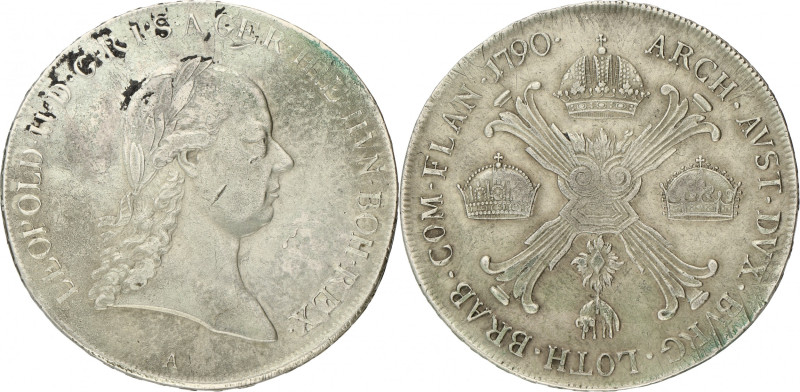 Kronenthaler. Brabant. Leopold II. 1790. Zeer Fraai. KM# 42. 29,41 g.