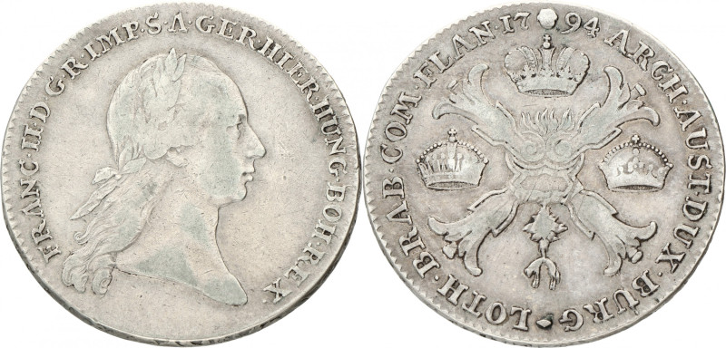 Kronenthaler. Brabant. Brussel. Franz II. 1794. Zeer Fraai +. Vanhoudt 891. Delm...