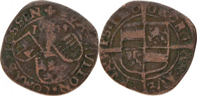 Brûlé. Luik. George van Oostenrijk. ND (1544 - 1557). Zeer Fraai. Dengis# 879. 2,9 g.