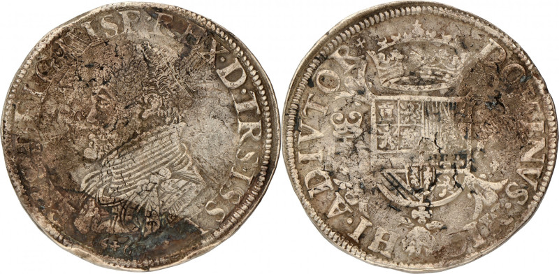 Filipsdaalder. Overijssel. Filips II. 1563. Zeer Fraai. CNM 2.38.3. Delm. 49. 33...