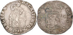 Gulden - Generaliteits. Overijssel. 1719. Zeer Fraai. CNM 2.38.91. Delm. 1184. 10,4 g.