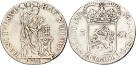 3 Gulden - Generaliteits. Utrecht. 1794. Zeer Fraai +. Opgewreven. CNM 2.43.117. Delm. 1150. 31,6 g.