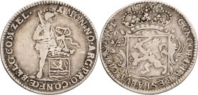 Kwart zilveren dukaat. Zeeland. 1765. Zeer Fraai -. CNM 2.49.54. Delm. 1008a. 6,7 g.