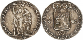 ¼ Gulden. W.I.C. 1794. Zeer Fraai / Prachtig. Scho. 1355. Passon 58.3. 2,7 g.