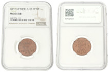 1 Cent. Willem I. 1837. MS 64 RB. NGC Graded: 6641276-111. Sch. 336. 3,84 g.