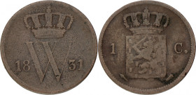 1 Cent. Willem I. 1831. Fraai +. Sch. 334. 3,5 g.