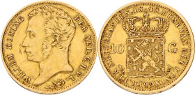 10 Gulden. Willem I. 1840. Zeer Fraai. Gepoetst. Sch. 189. 6,8 g.