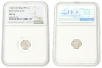 5 Cent. Willem III. 1862. MS 66. NGC graded: 6637509-055. Sch. 670. 0,685 g.