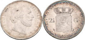 2½ gulden. Willem III. 1869. Zeer Fraai +. Sch. 595. 24,9 g.