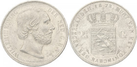 2½ Gulden. Willem III. 1872. Prachtig. Sch. 598. 24,9 g.