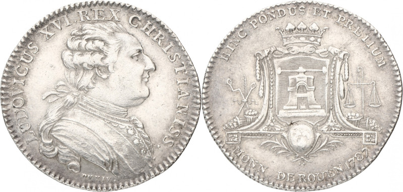 France. Rouen. 1787. Jeton de Présence. Ar. 30,76 mm. 8,15 g. VF.