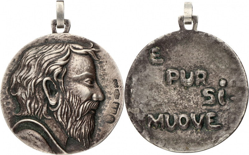 Italy. Firenze. Probably '70s. Medallion depicting Galileo Galilei. By BRANDIMAR...