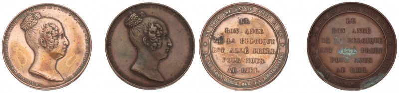 Belgium. Ostende. 1850. Lot (2) On the death of Louise Marie d'Orleans Queen of ...