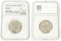 Austrian Empire. Francis Joseph I. 1 Florin. 1861A. MS 62. NGC Graded: 6640070-001. 12,34 g.