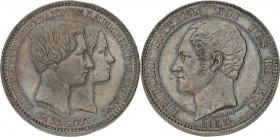 Belgium. Leopold I. 10 Centimes - Medallic of the mariage of the duke and duchess of Brabant. 1853. XF. M. M/3a. 19,8 g.