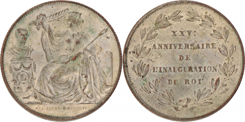 Belgium. Leopold I. 5 Centimes - 25th anniversary of the inaugeration of Leopold...