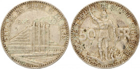Belgium. Leopold III. 5 Francs. 1935 - FR. VF / XF. M. 442a. 22 g.