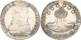 Bolivia. Republic. 8 Soles. 1829 I M. VF +. Cleaned. 27,21 g.