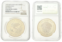 Costa Rica. 50 Colones - Green Turtles. 1974. PF 69 Ultra Cameo. NGC Graded: 6640070-053. 28,28 g.