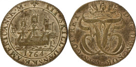 Danish West Indies. 12 Skilling. 1764. VF -. 3,29 g.