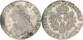 France. Louis XVI. Ecu. 1789 L. VF. 29,2 g.