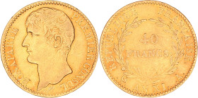 France. Napoleon. 40 Francs. AN XI A. Gad. 1080. 13 g. VF.