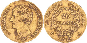France. Napoleon. 20 Francs. 1803. VF. Gad. 1020. 6.5 g. VF.