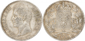 France. Charles X. 5 Francs. 1828 D. VF -. 24,9 g.