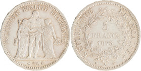 France. Third republic. 5 Francs. 1873 A. Gad. 744. 25,1 g. XF.