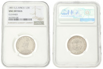 German East Africa. Wilhelm II. ½ Rupee. 1891. UNC details. NGC graded: 6637509-028. Cleaned. AKS 3. N217. 25 g.