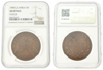 German East Africa. Wilhelm II. 5 Heller. 1909J. AU Details. NGC Graded: 6641276-012 Tooled. 20 g.