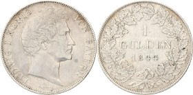 German states. Bavaria. Ludwig I. 1 Gulden. 1844. XF -. 10,61 g.