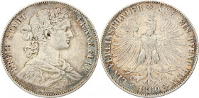 German states. Frankfurt. Thaler. 1860. VF +. AKS 8. J. 41. 18,46 g.
