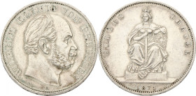 German states. Prussia. Wilhelm I. Siegesthaler. 1871. XF -. Cleaned. 18,56 g.