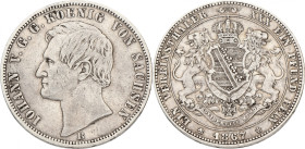 German states. Saxony. Johann. Thaler. 1867 B. VF / XF. AKS 137. 18,43 g.