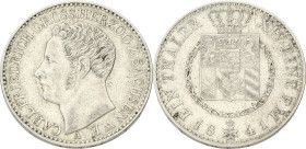 German states. Sachsen-Weimar-Eisenach. Carl Friedrich. Thaler. 1841 A. VF +. AKS 21. J. 531. 22,1 g.