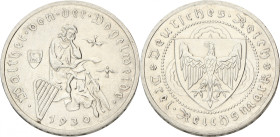 Germany. Weimar republic. 3 Mark - Walther von der Vogelweide. 1930 A. VF +. Cleaned. J. 344. 15 g.