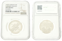 Germany. BRD. 5 Mark - Germanic museum. 1952 D. UNC details. NGC graded: 6641276-016. AKS 210. J. 388. 11,1 g.