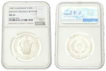 Germany. DDR. 10 Mark - Johann Friedrich Bottger. 1969. MS 65. NGC graded: 6637509-004. AKS 54. J. 1527. 17 g.
