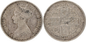 Great Britain. Victoria. Florin. MDCCCLIII (1853). KM 746.1. 11,29 g. F.