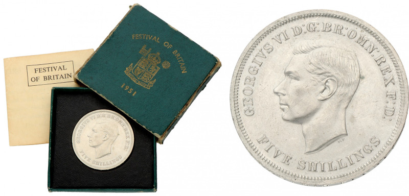 Great Britain. George VI. Crown - Festival of Britain. 1951. UNC. In original bo...