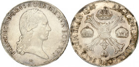 Italian states. Milan. Franz II. Crocione. 1793. VF +. Ex mounted. 29,48 g.