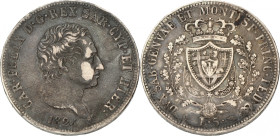 Italian states. Sardinia. Carlo Felice. 5 Lire. 1824 L. VF +. KM 116. 24,9 g.