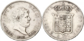 Italian states. Kingdom of Sicily. Ferdinand II. 120 Grani. 1853. VF / XF. Cleaned. 27,5 g.