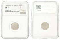 Russian Empire. Alexander III. 10 Kopecks. 1889 CNB. MS 65. NGC Graded: 6640070-045. 1,8 g.
