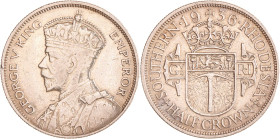 Southern Rhodesia. British colony. George V. ½ Crown. 1936. 14,05 g. VF +.