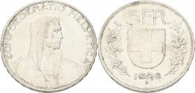 Switzerland. 5 francs. 1826 B. XF. Cleaned. 24,9 g.