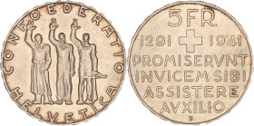 Switzerland. 'Anniversary of the Confederation' 5 Francs. 1941. UNC. HMZ 2. 1223f, Divo/Tob19. 331, KM 44.