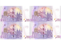 Europe. lot 4 banknotes. souvernir banknote. Type 2018/2019. - UNC. UNC.